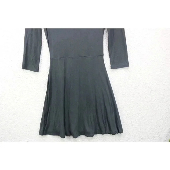 Abercrombie & Fitch Black Wrap Dress-3/4 Sleeves-Size Small-Stretchy - Picture 9 of 9